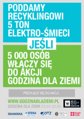 Godzina dla Ziemi – wspólna akcja DTZ, Jones Lang LaSalle, Knight Frank, Skanska i Stena Recycling