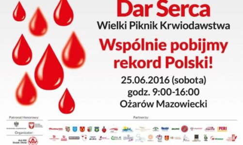 Weź udział w próbie pobicia rekordu Polski w oddawaniu krwi