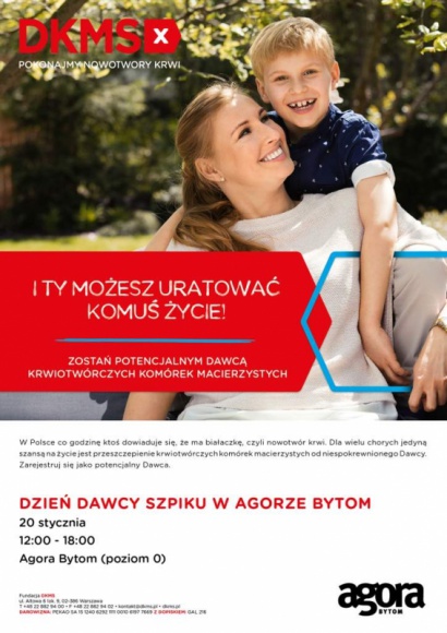 Zostań dawcą szpiku. Najbliższa okazja już w sobotę w Agorze Bytom