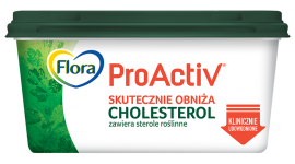 Flora ProActiv w opakowaniu podkreślającym siłę steroli roślinnych Zdrowie, LIFESTYLE - Istnieje skuteczny sposób na to, by obniżyć poziom cholesterolu i utrzymać go w zalecanych normach – zdrowa dieta wzbogacona o sterole roślinne, które znajdziemy m.in. we Florze ProActiv oraz Florze ProActiv o smaku masła.