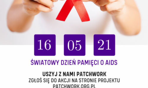 Patchwork dla ofiar AIDS na placu Zamkowym w Warszawie